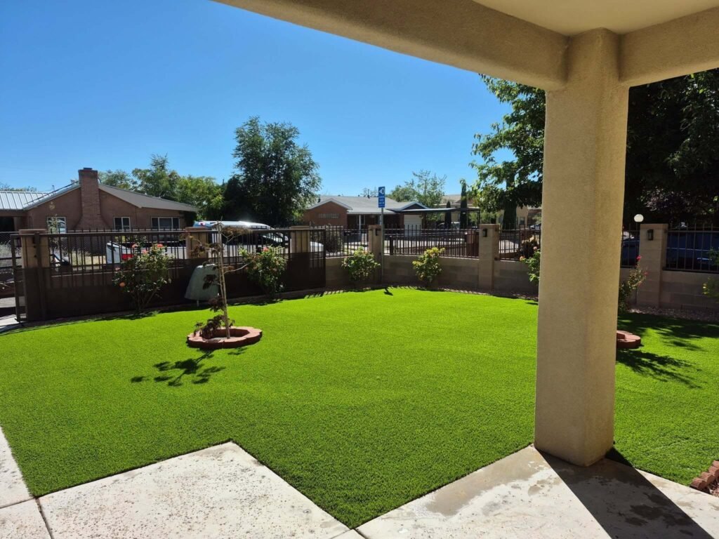 Low maintenance artificial lawn in Albuquerque NM