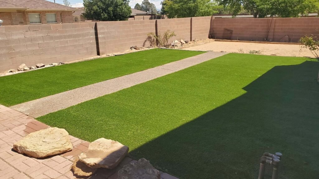 Residential synthetic grass installation in Albuquerque NM