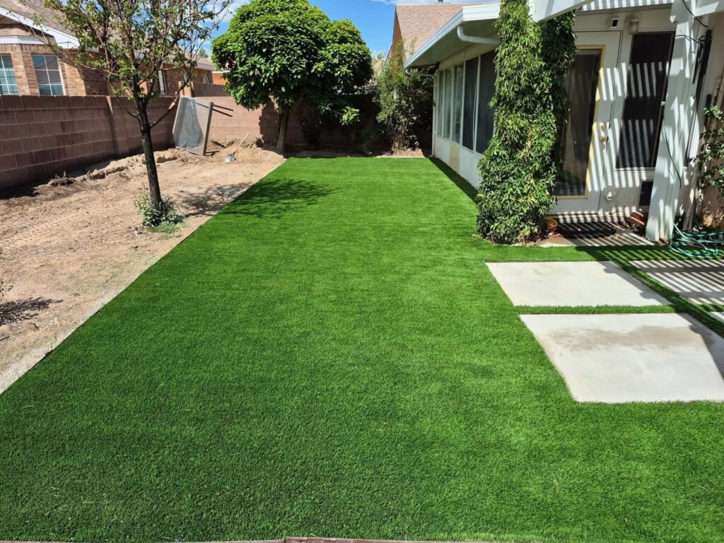 Synthetic grass installation in Albuquerque New Mexico
